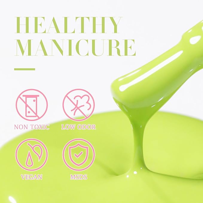 Double Rhythm Pastel Green Gel Polish Sheer Neutral Natural Light Milky Same Color Same Bottle 15ML Jelly UV Nail Art DIY at Home (Pale Green-A1410)-BrightBean Baby