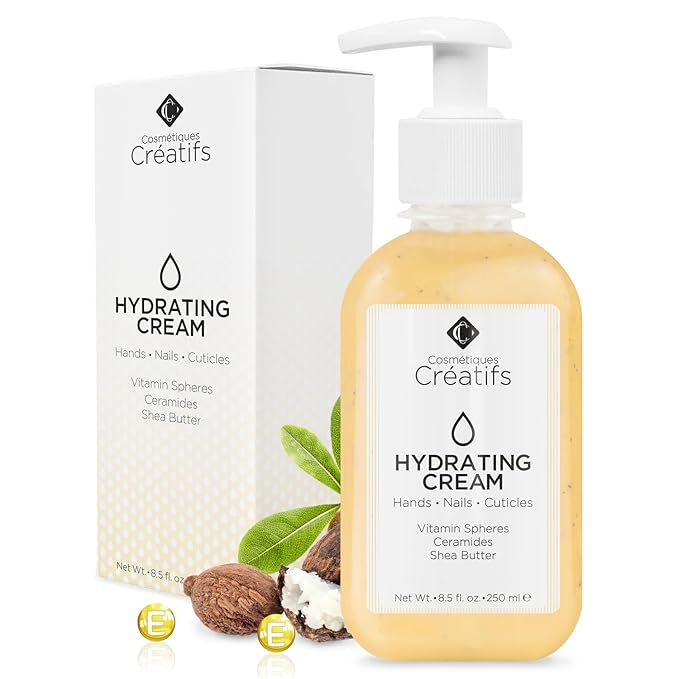 Moisturizing Hand Cream for Dry, Cracked Hands, Nails and Cuticles - 8.5 fl. oz. - Anti-Aging Skin Moisturizer with Vitamin E, Shea Butter, and Ceramides-BrightBean Baby