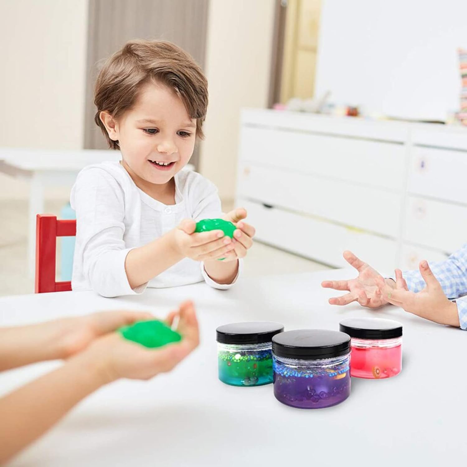 50 Pieces 4oz Plastic Jars with Lids Clear Round Cosmetic Container Empty Storage Jars for Makeup,Jewelry,Samples,Travel Storage-BrightBean Baby