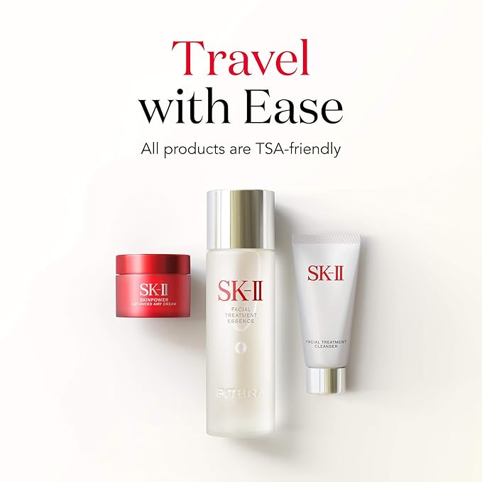 SK-II Youth Essentials Skin Care Set - Includes Facial Cleanser, Facial Essence & SKINPOWER Face Cream - Anti Aging Skin Care Set to Reduce Fine Lines & Improve Uneven Texture (3 Count)-BrightBean Baby