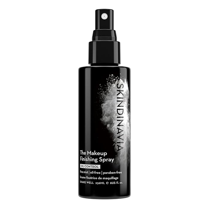 Skindinavia The Makeup Finishing Spray, Oil Control Makeup Setting Spray, All-Day Wear, Long-Lasting Up to 16+ Hours, Heat-Resistant & Waterproof, Fine Mist, 8.0 Oz-BrightBean Baby