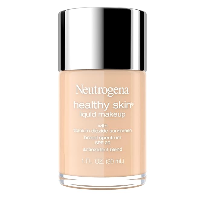 Neutrogena Healthy Skin Liquid Makeup Foundation, Broad Spectrum SPF 20 Sunscreen, Lightweight & Flawless Coverage Foundation with Antioxidant Vitamin E & Feverfew, Fresh Beige, 1 fl. oz-BrightBean Baby