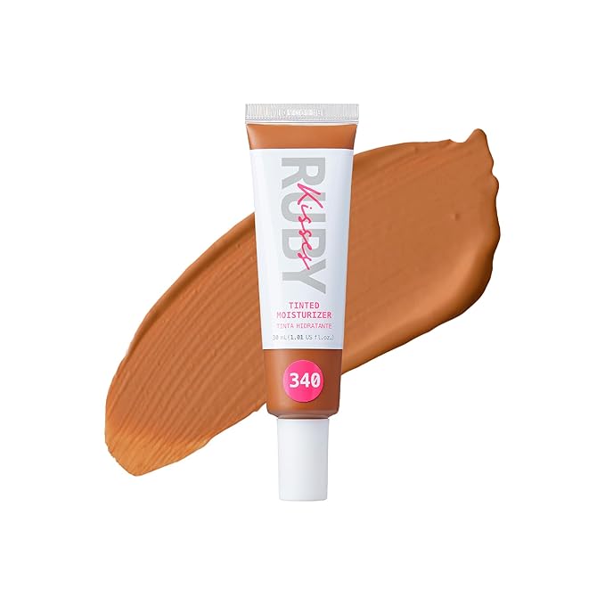 Ruby Kisses Tinted Moisturizer, Hydration, Calm & Revitalize Skin, Skin Perfecting, Blur Pores & Fine Lines, Natural Finish & All-Day Comfort Wear (Caramel)-BrightBean Baby