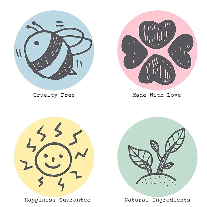 Bella & Bear Tropical Travel Pack, Self Care Kit, Includes Cruelty Free Shampoo, Conditioner, Body Scrub, Face Mask,1oz, Pack of 4-BrightBean Baby