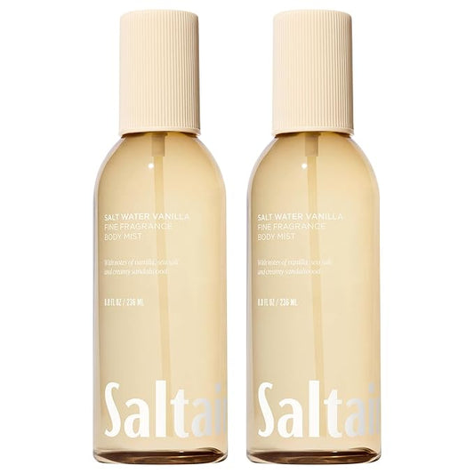 Saltair Body Mist 2 Pack - Fine Fragrance, Lightweight Body Spray Mist with Salt Water Vanilla Scent. Long Lasting Perfume Mist. 2x 8oz Bottles-BrightBean Baby