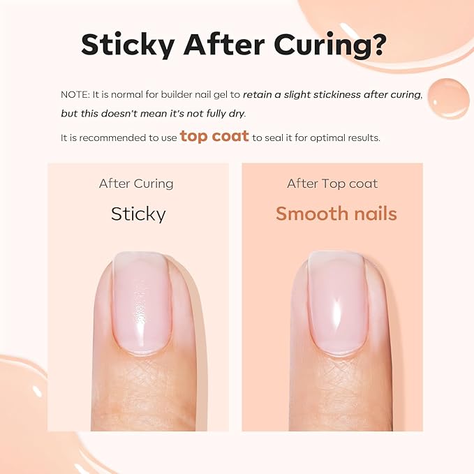 modelones Builder Nail Gel, 8-in-One Gold Shimmer Builder, Champagne Sparkle Glitter Rubber Color Base Gel Polish LED Lamp Cured, Apex Building Strengthener Extension for Home DIY Salon Girls-BrightBean Baby