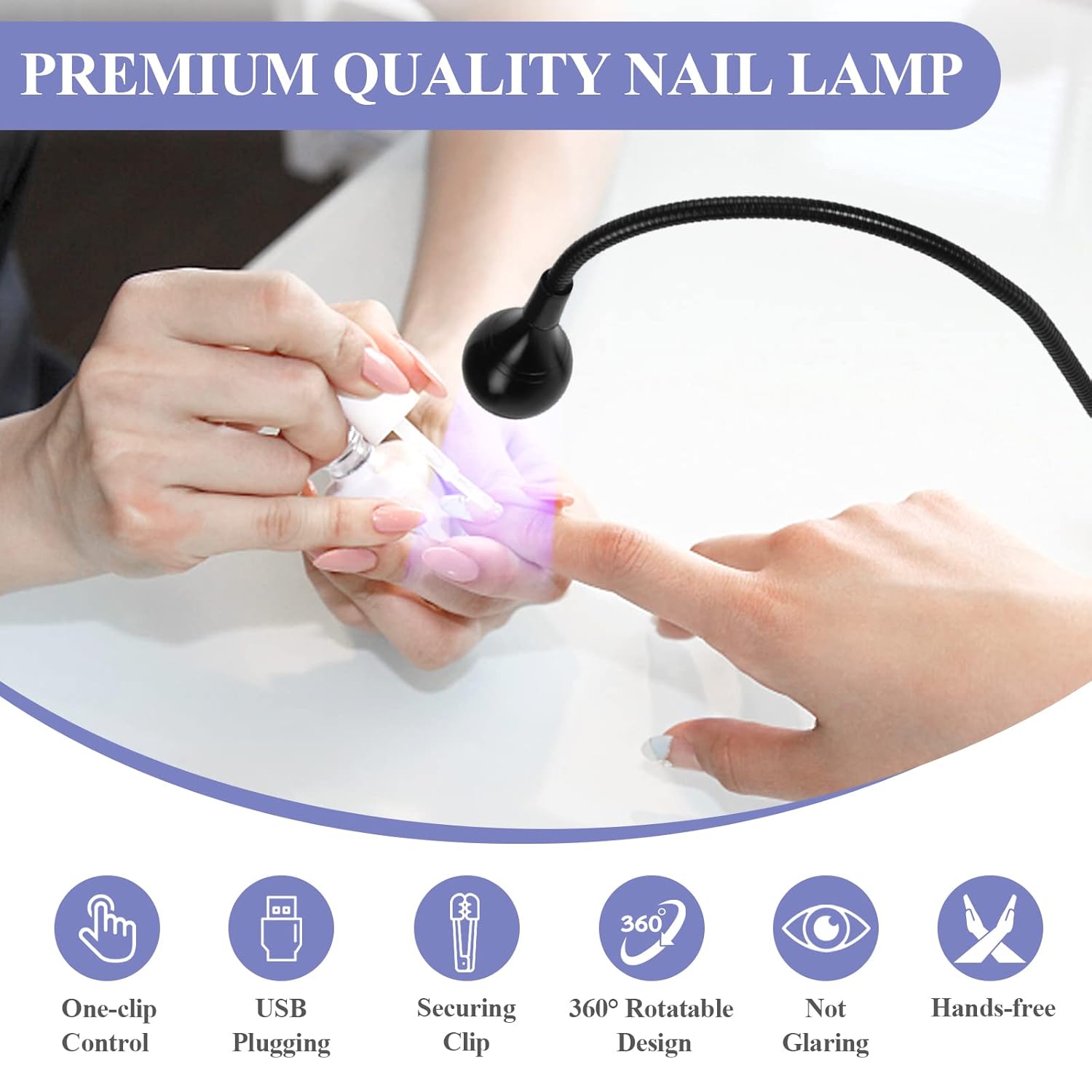 SAVILAND U V LED Nail Lamp – Mini Led Nail Lamp Gel Lamp for Nails with Securing Clip Rotatable Led Light for Nails for Curing Gel Polish U V Nail Gels Manicure Home DIY, Black-BrightBean Baby