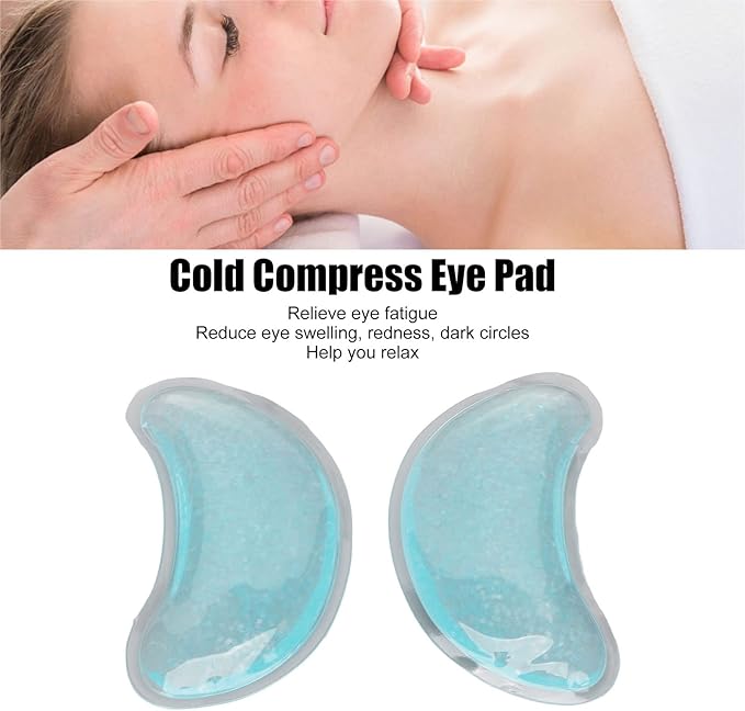 Asixxsix Gel Ice Pack, Reusable Cooling Eye Pads, Hot Cold Compress Leakage Proof Portable Soft and Skin Friendly Under Eye Patches for Dark Circles and Puffiness, Eye Relax-BrightBean Baby