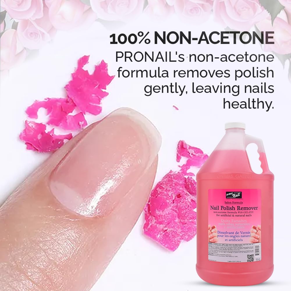 PRONAIL - Non-Acetone Nail Polish Remover Professional, Maximum Strength, 1 Gallon-BrightBean Baby