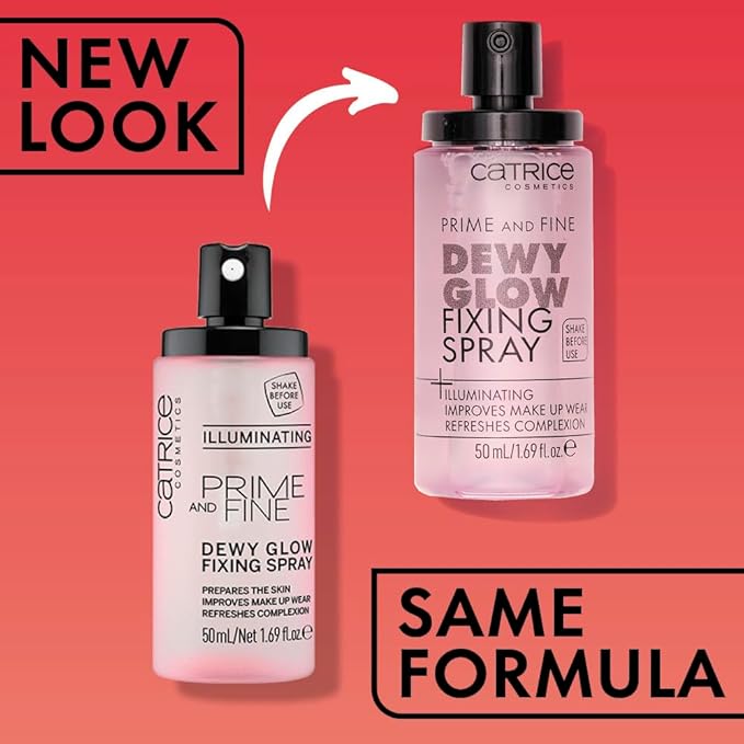 Catrice | Prime & Fine Illuminating Dewy Glow Spray | Transparent and Fast Drying Fixing Spray| Paraben Free & Vegan | Cruelty Free (Pack of 1)-BrightBean Baby