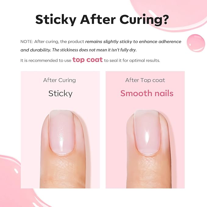 modelones Builder Nail Gel, 8-in-One Pink Builder for Nail Thickening, U/V LED Lamp Cured Hard Color Base Extension Rhinestone Tips Glue Gel Polish in a Bottle for DIY Home Manicure Women-BrightBean Baby