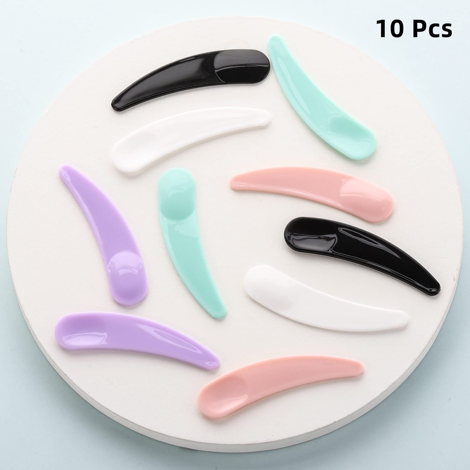 Refillable Cosmetic Sample Jars - 100 Pack 20g (0.7oz) Blue Small Travel Containers with Lids + 10 Mini Makeup Spatulas - BPA Free-BrightBean Baby