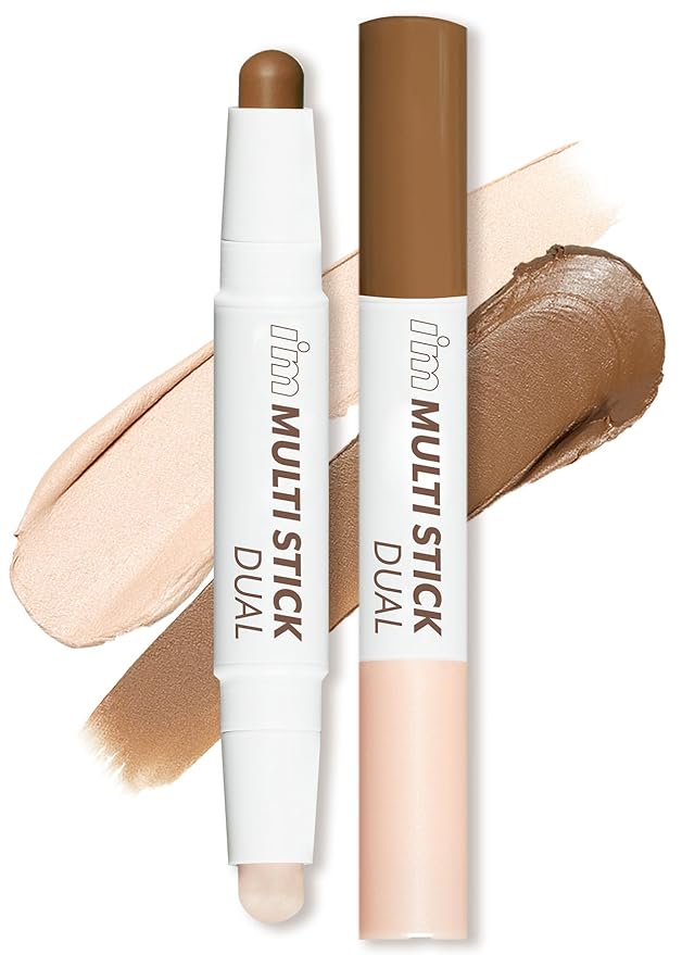 I'M MEME I'm Multi Stick Dual | Two Shade Shading and Highlighting Matte Finish | Suitable for Beginners Portable Size | 001 Contouring-BrightBean Baby