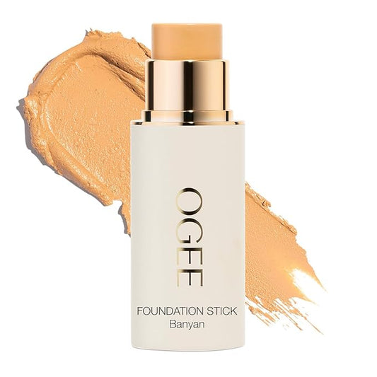 Ogee Sculpted Complexion Foundation Stick (Banyan 2.75W - Medium Light, Golden Undertones) Full Coverage Foundation Makeup - Instantly Balance & Even Complexion - 70% Organic Ingredients-BrightBean Baby