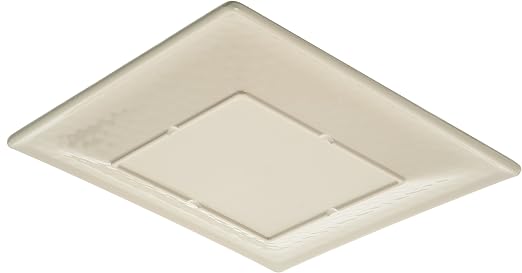Carlisle FoodService Products Grove Reusable Plastic Plate Square Plate with Rim for Home and Restaurant, Melamine, 10.5 Inches, Smoke, (Pack of 12)