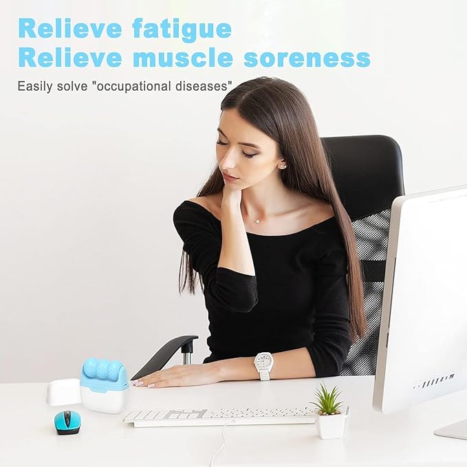 Ice Roller for Face and Eyes - Facial Skin Care Tools with 2 in 1 Face Roller and Travel Case, Self Care Gift for Men Women (Blue)-BrightBean Baby