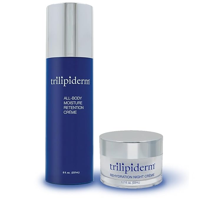 Trilipiderm Overnighter Bundle – All-Body Moisture Retention Crème and Rehydration Night Crème Set – Nightly Moisturizing, Lipid Replacement and Renewal-BrightBean Baby