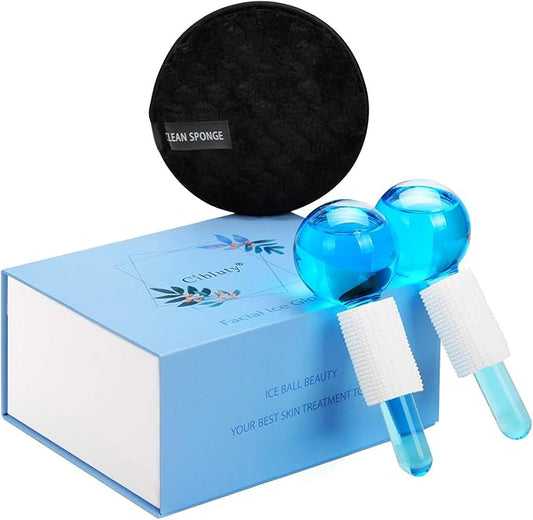 ICE Globes for Facial, 2 PCS Facial Globes for Massage Tool, Facial Roller Cold Skin Massagers, Tighten Skin, Reduce Puffiness and Dark Circles, Enhance Circulation-BrightBean Baby