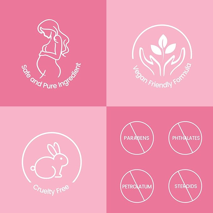 Stretch Mark Cream for Pregnancy - Brightening and Moisturizing with Collagen and Avocado Extract - Promotes Skin Elasticity and Fades Postpartum Stretch Marks - for Use on The Tummy, HIPS - 3.38 oz-BrightBean Baby