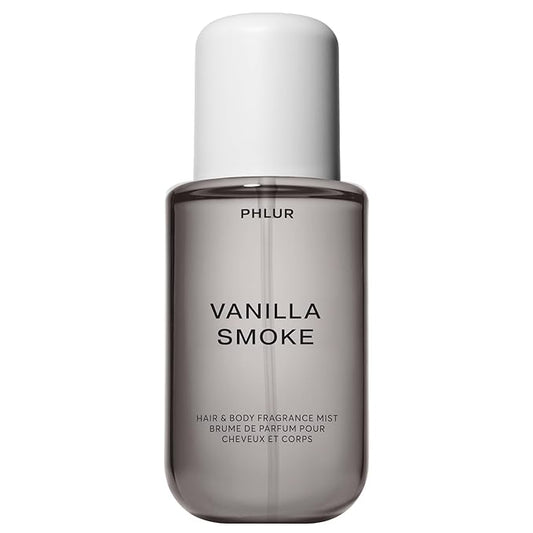 PHLUR Vanilla Smoke Body Mist - Hair and Body Mist Fragrance - Cashmere Vanilla Body Spray with Pink Pepper, Bergamot, Tonka Bean & Incense (8 Fl Oz)-BrightBean Baby