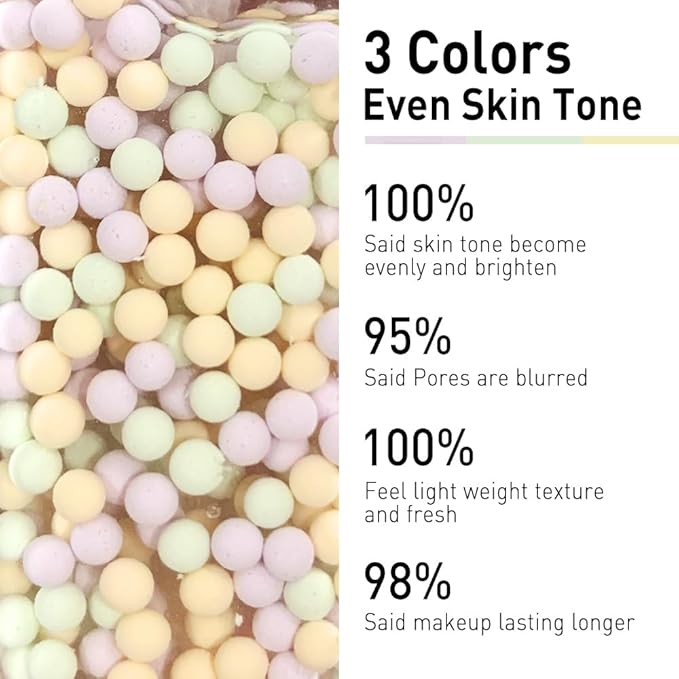 CATKIN Skin Tone Corrector Makeup Primer, Isolation Cream, 3 IN 1 Skin Tone Correcting, 73% Moisturizing Essence, Oil Control Primer For Flawless & Poreless Face Makeup Base Oil Free Formula-BrightBean Baby