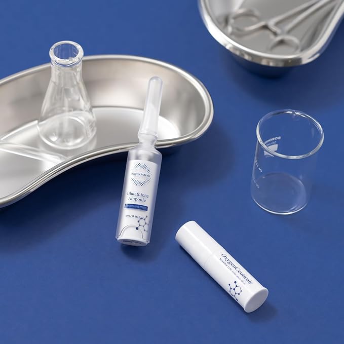 Instant Brightening Kit with Glutathione and Niacinamide | OxygenCeuticals Glutathione ToneUp Kit | Intensive Brightening Ampoule and Cream | 2 Pcs Set | Made in Korea-BrightBean Baby