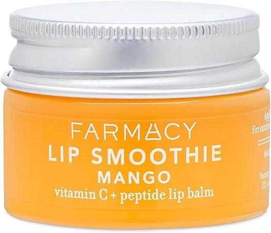 Farmacy Peptide Lip Balm - Lip Smoothie Hydrating Lip Balm with Vitamin C to Visibly Plump + Smooth Lip Lines - Nourishing Lip Treatment with a High-Gloss Finish - Mango (10g)-BrightBean Baby