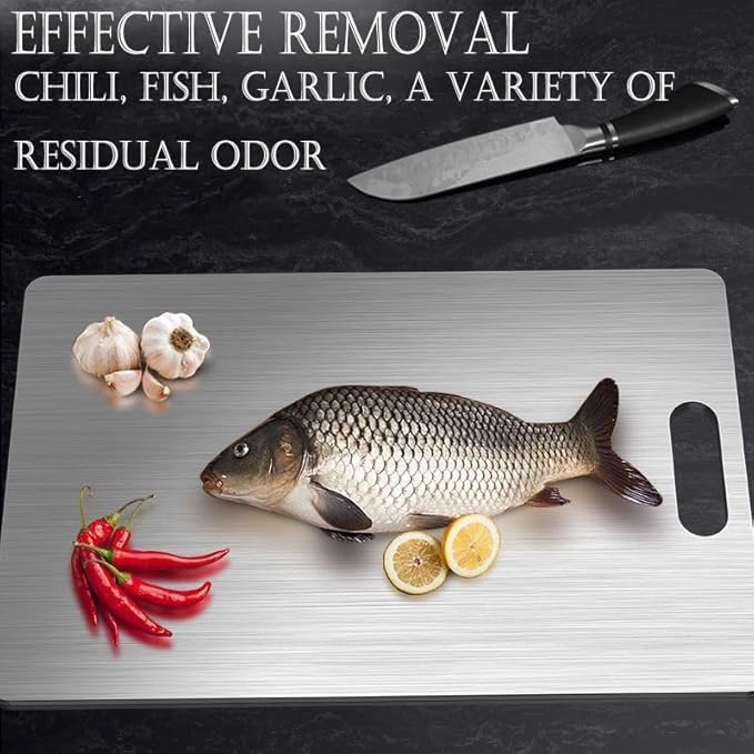 Titanium Cutting Board - 100% Pure Titanium Cutting Boards for Kitchen - Cutting Edge Hygiene & Durability, Home Cooking