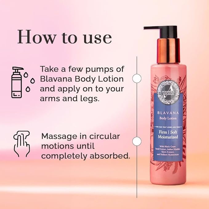 A. Modernica Blavana Body Lotion | Ayurvedic-Based Moisturizer for Dry, Aging Skin | Enriched with Black Gram, Manjistha, Almond Oil & Sesame Seed Oil | Lightweight & Fast-Absorbing | 6.25 fl oz-BrightBean Baby