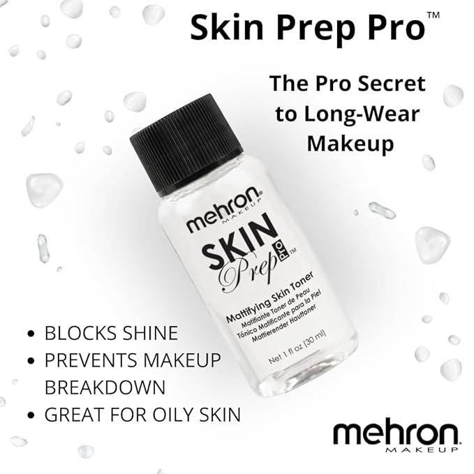 Mehron Makeup Skin Prep Pro Mattifying Skin Toner | Long Lasting Pre-Makeup Skin Primer (1 fl oz)-BrightBean Baby
