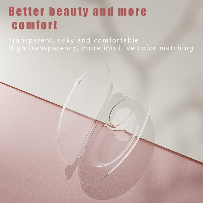 Color Palette can be 180 Degrees fold to Receive Liquid Base Makeup Color Palette Transparent Acrylic Powder Chassis Palette Nail Eyeshadow Eyelash Professional Makeup Color Palette-BrightBean Baby
