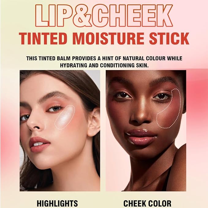 Soft Creamy Highlighter Blush Stick, Silky Smooth Shimmer Bronzer Stick,Waterproof Blendable Natural Glow Highlighter Makeup Stick, Lightweight Body Face Illuminator Luminizer,06 Golden Brown-BrightBean Baby