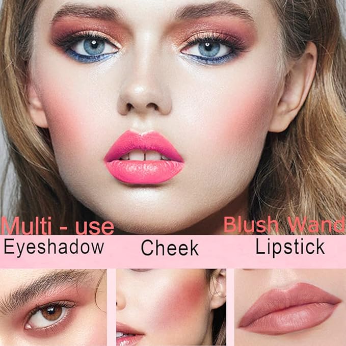 3PCS Liquid Contour Beauty Wand, Liquid Blush Highlighter Makeup Stick with Applicator, Cream Bronzer Stick Natural Matte Finish, Lightweight Blendable Cream Contour Highlighter Blush Wand-BrightBean Baby