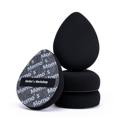 Black Denim Makeup Sponges,Blender Sponges for Foundation & Concealer, Non-Absorbent Rubycell, Large Beauty Sponge,Makeup on Details Targeted, Travel Friendly & Reusable,2pcs-BrightBean Baby