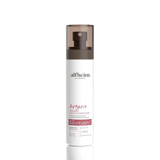 ALFHEIM Argan+ Repairing Leave-In Conditioner | Lightweight Hair Detangler & Anti-Frizz Spray | Moisturizing & Nourishing with Argan Oil, Keratin, Niacinamide | For Dry, Damaged, Frizzy Hair | 5.4 oz-BrightBean Baby