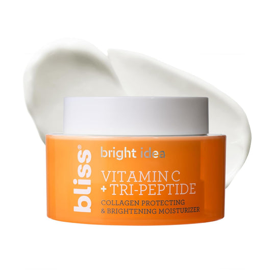 Bliss Vitamin C + Tri-Peptide Brightening Moisturizer | Squalane & Hydration Boosters | Anti-Aging Face Cream for Collagen and Elasticity | Clean Vegan & Cruelty Free 1.7 fl oz-BrightBean Baby