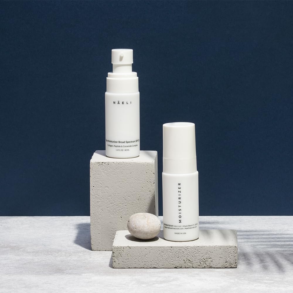 NAELI Face Moisturizer with SPF 30, Anti Aging Collagen & Peptide Cream, Reduces Wrinkles - Lightweight Skin Hydration with Hyaluronic Acid, Paraben Free & Non-Comedogenic Sunscreen, 1.4 oz-BrightBean Baby