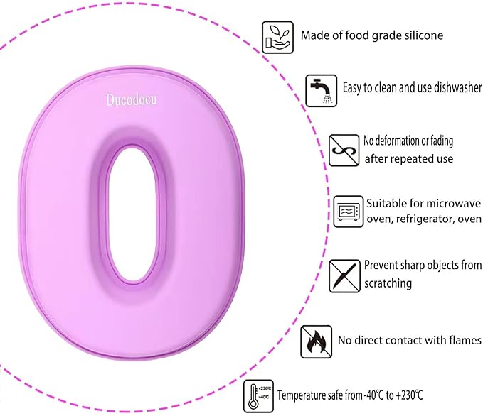 Ducodocu Large Silicone Number Cake Mould 3D Novelty Cake Pan DIY Baking Mold for Birthday Anniversary Number of 0