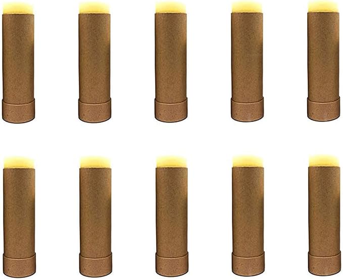 10 Pcs 2 Oz Paperboard Lip Balm Tubes Cardboard Tubes Empty DIY Lipstick Tube Refillable Lip Gloss Container Solid Perfume Tubes 60g Chapstick Container for Cosmetic Samples Deodorant(Brown)-BrightBean Baby