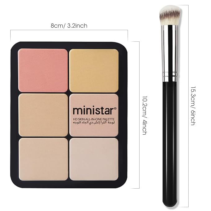 12 Colors Cream [Blush+Contour+Concealer+Highlighter] Makeup Palette for Cheeks - Multi-functional Makeup Palette with Brush, Natural Matte Long Wearing, Waterproof Face Makeup Palette (#04)-BrightBean Baby