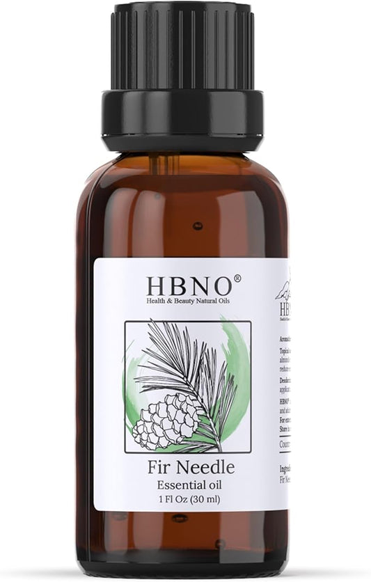 HBNO Fir Needle Essential Oil - 1 oz (30ml) Travel Size - Natural Fir Needle Oil - Perfect for Cleaning, Aromatherapy, DIY, Soap & Diffuser-BrightBean Baby