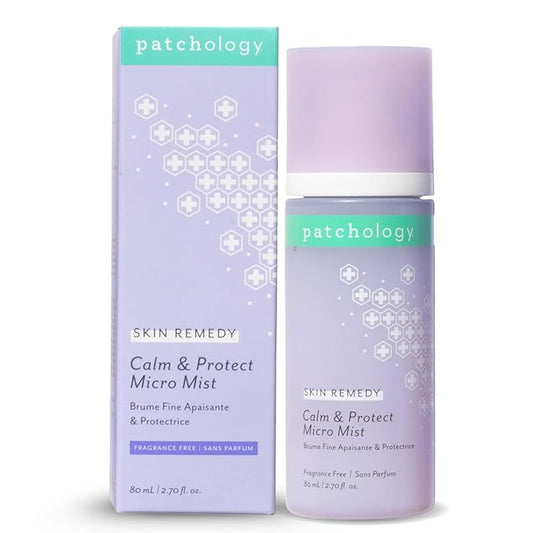 Patchology Skin Remedy Calm & Protect Micro Mist – Hydrating Facial Spray with Ectoin, Probiotics & Botanical Blend - Fragrance Free - Refines Pores & Leaves a Fresh Glow - 80 mL-BrightBean Baby