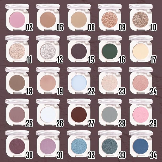 Dark Brown Single Matte Eyeshadow Makeup, Neutral Powde Eye Shadow for Older Women, Coffee Mocha Cocoa Chocolate Brown Matte Singles Eyeshadow Palette Pigmented Waterproof,Girls Eyeshadows Gift-BrightBean Baby