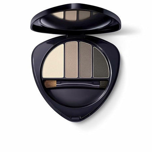 Dr. Hauschka Eye & Brow Palette, 01 Stone, Smoky Eye, Compact includes Four Neutral Shades, Natural, Mineral, Eyeshadow, Matte and Satin Finishes, All Skin Tones, 0.19 oz-BrightBean Baby