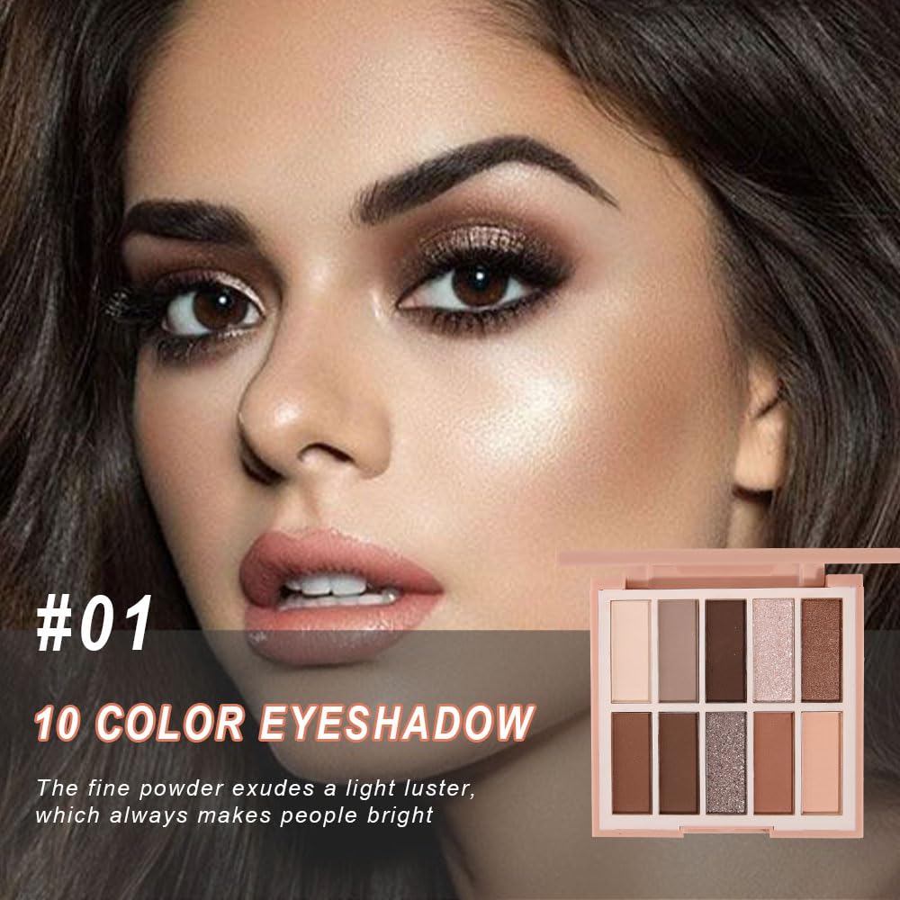 Neutral Nude Eye Shadow Palette,Matte Brown Bronze Naked Cream Eyeshadow Palette,Make Up Pallets for Women Natural Eyeshadows for Eyes Long Lasting Naturing-Looking-BrightBean Baby