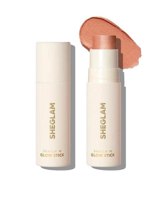 SHEGLAM Cream Highlighter Stick Long Lasting Brightening Non-Caking Highlighter Makeup - Bellini Brunch-BrightBean Baby