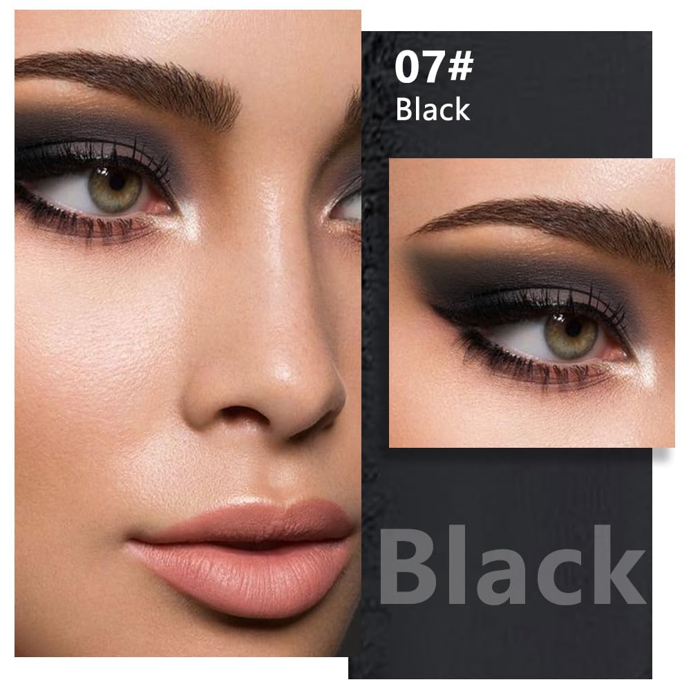 Matte Single Eye Shadow Palette Makeup, Matte Black Monochrome Eyeshadow For Old Women, Mini Pressed Monochrome Pigmented Waterproof Sombras Para Ojos,Vegan, Talc, Paraben&Cruelty Free, 07-BrightBean Baby