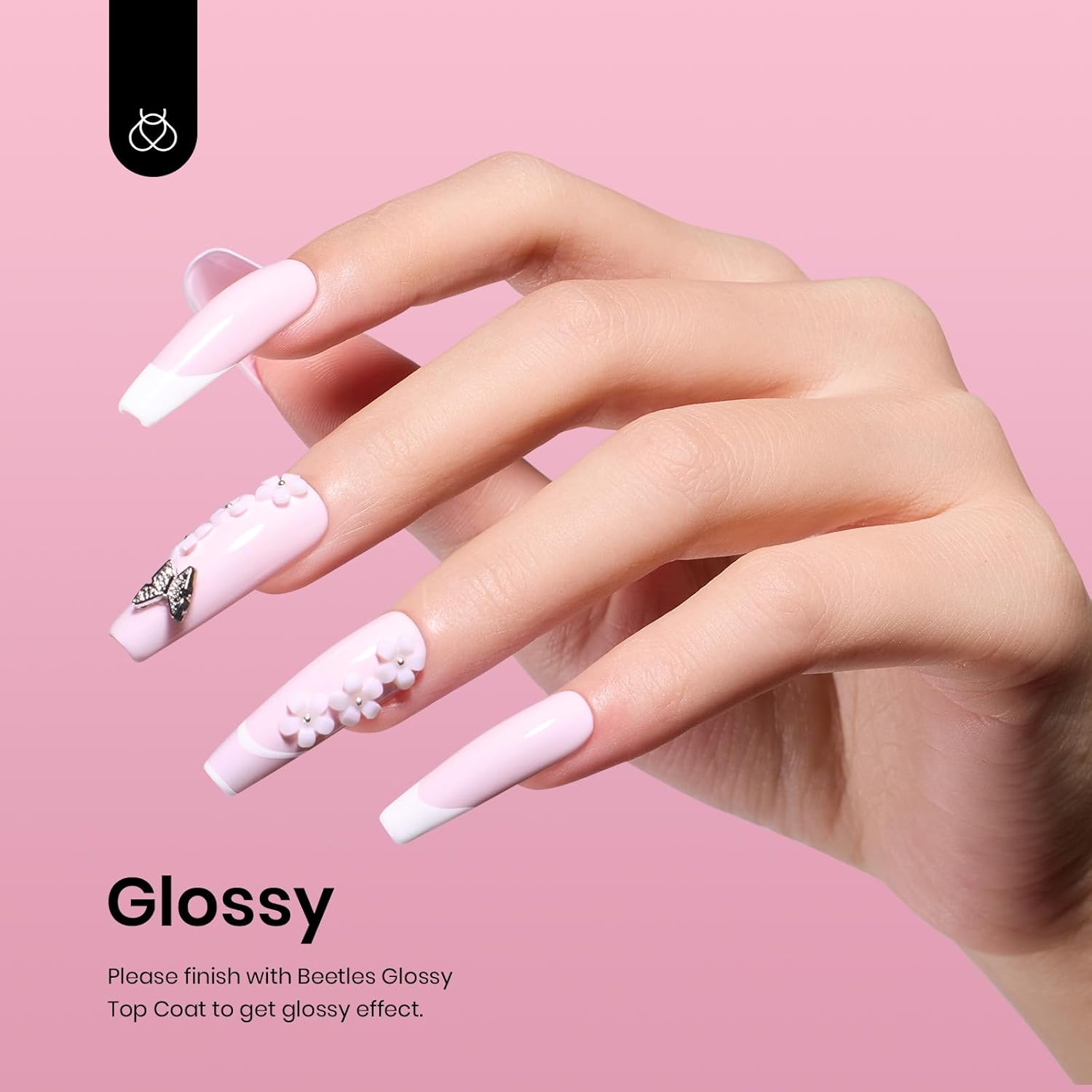 Beetles Pink Gel Nail Polish, Barely Pink Gel Polish Soak Off LED Nail UV LED Lamp Pastel Nail Art Manicure Salon DIY Home 0.51Oz Gift for Women-BrightBean Baby