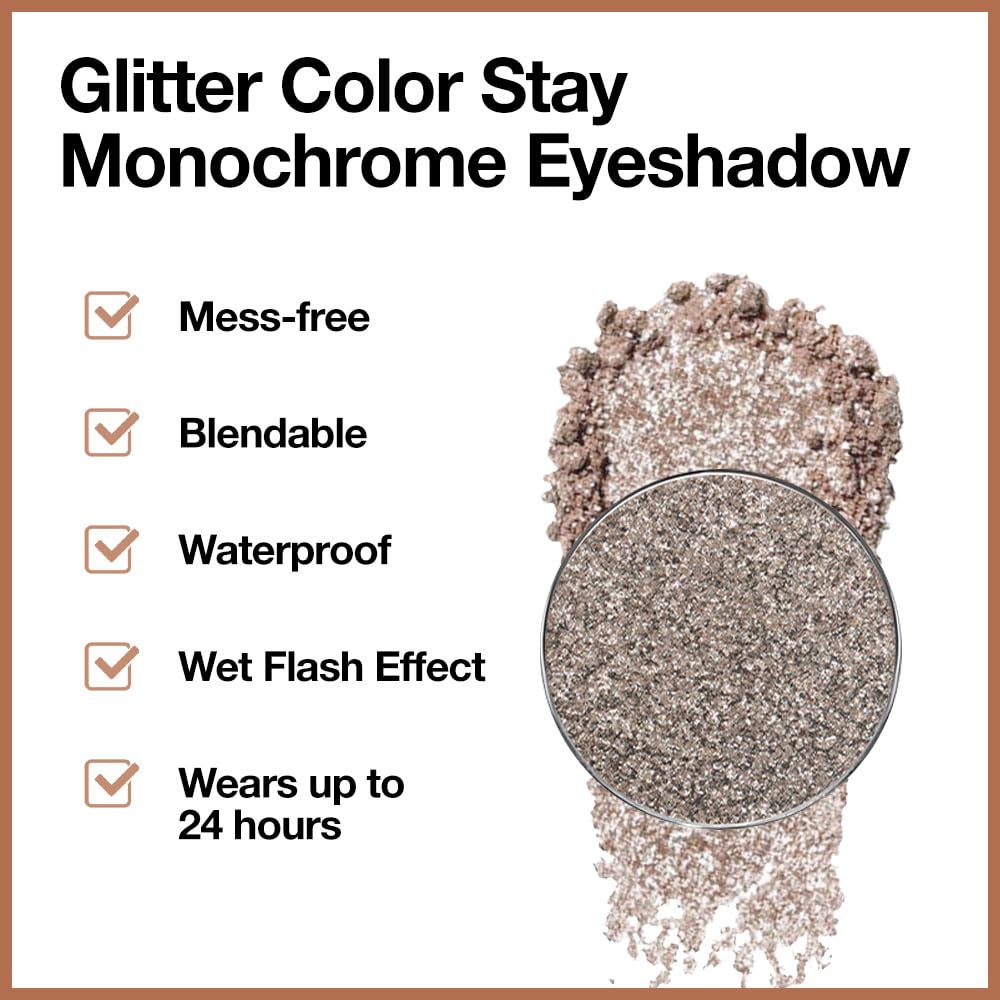 Taupe Gray Brown Monochrome Shimmer Eyeshadow Palette Makeup,Long Lasting Naturing-Looking Lightweight Glitter Single Eyeshadow,Neutral Powde Eye Shadow for Older Women-BrightBean Baby