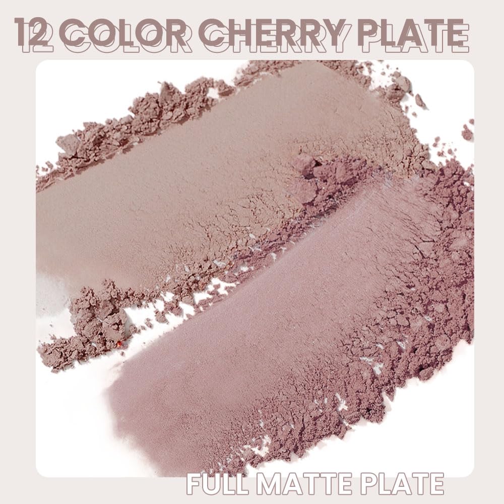 AMY'S DIARY 12Color Light Pink Purple Eyeshadow Palette, Long-Lasting, and Highly Pigmented. Elevate Your Eye Makeup– Unleash Your Unique Style (08#)-BrightBean Baby